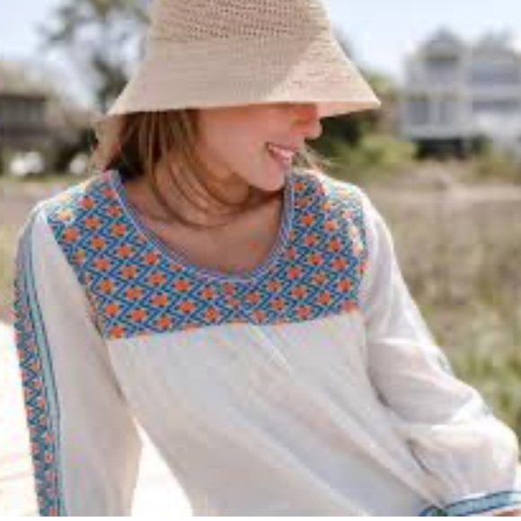 The Coast Brand Baker Embroidered 3/4 Sleeve Top - Picture 11 of 11